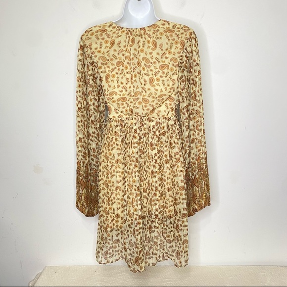 ANTHROPOLOGIE By Let Me Be Shyla Pleated Mini Dress Size small - Picture 5 of 15